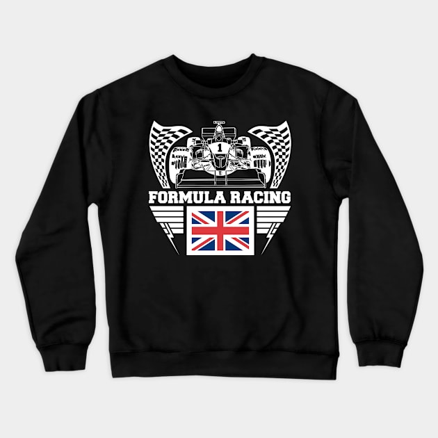 British Formula Racing Crewneck Sweatshirt by RadStar